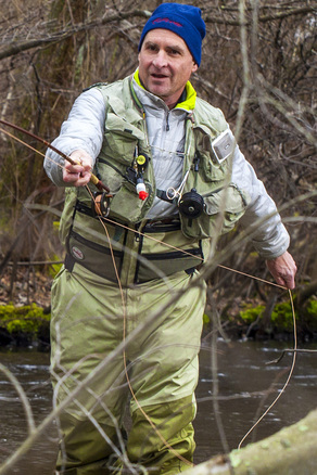 Captain Jeff fishing the Nissequogue River